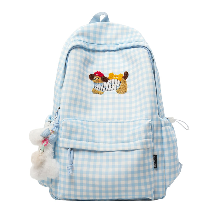 Playful Character Embroidered Backpack