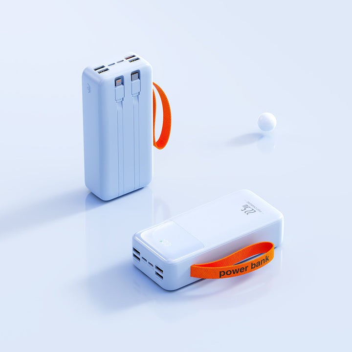 Portable power bank with integrated charging cable and fast charging function Bowlift