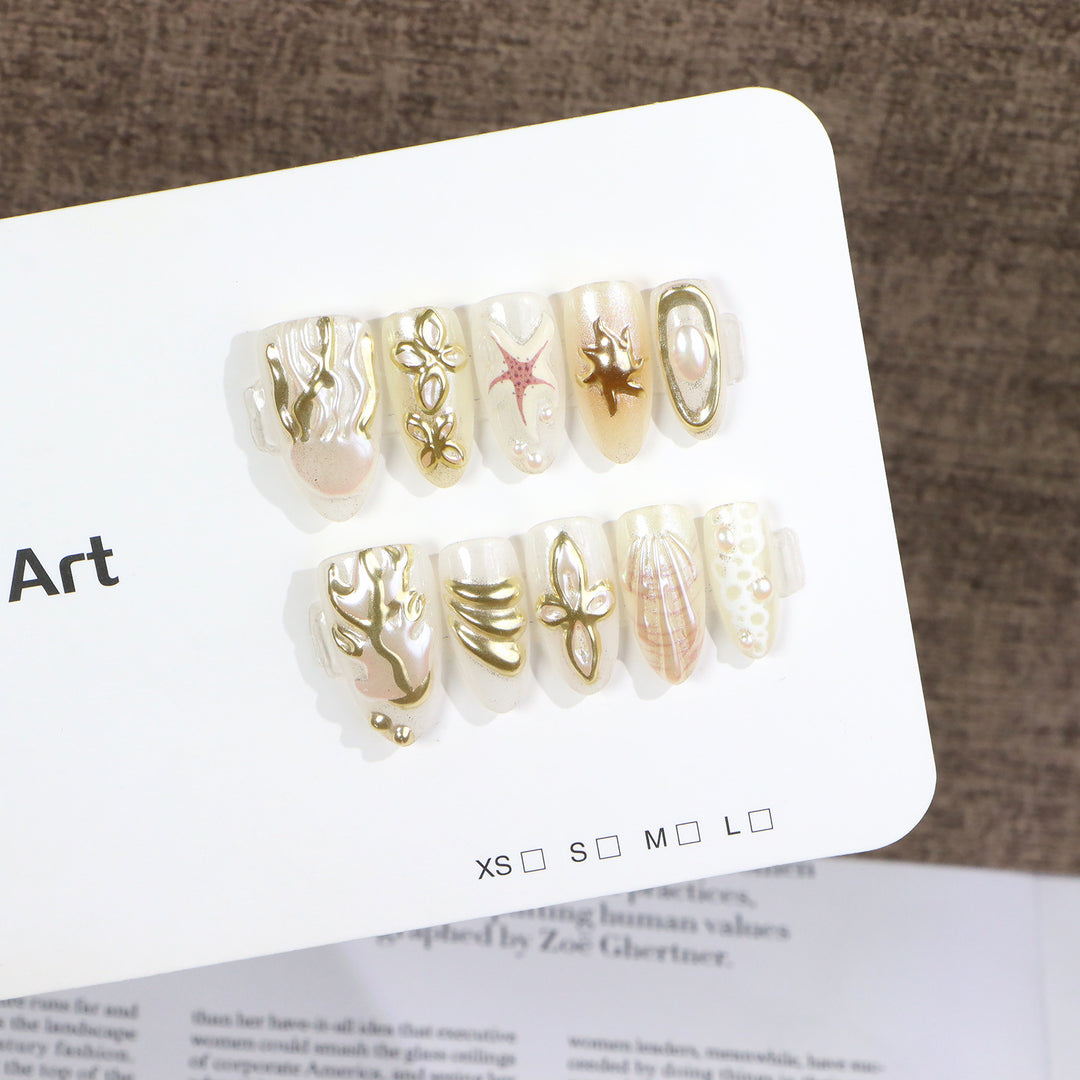 Artistic Press-On Nail Art Bowlift