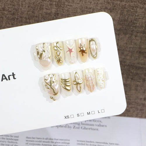 Artistic Press-On Nail Art Bowlift