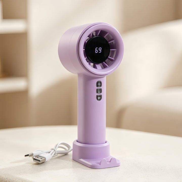 Portable Cooling Fan with Precise Temperature Display Bowlift