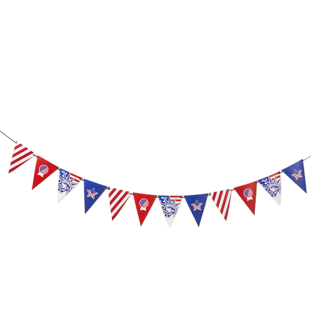 Unisex nan multiple cupcake topper set with patriotic USA motifs made of double-sided printed cardboard and wooden skewers Bowlift