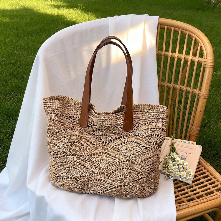 Generous Macrame Beach Bag Bowlift