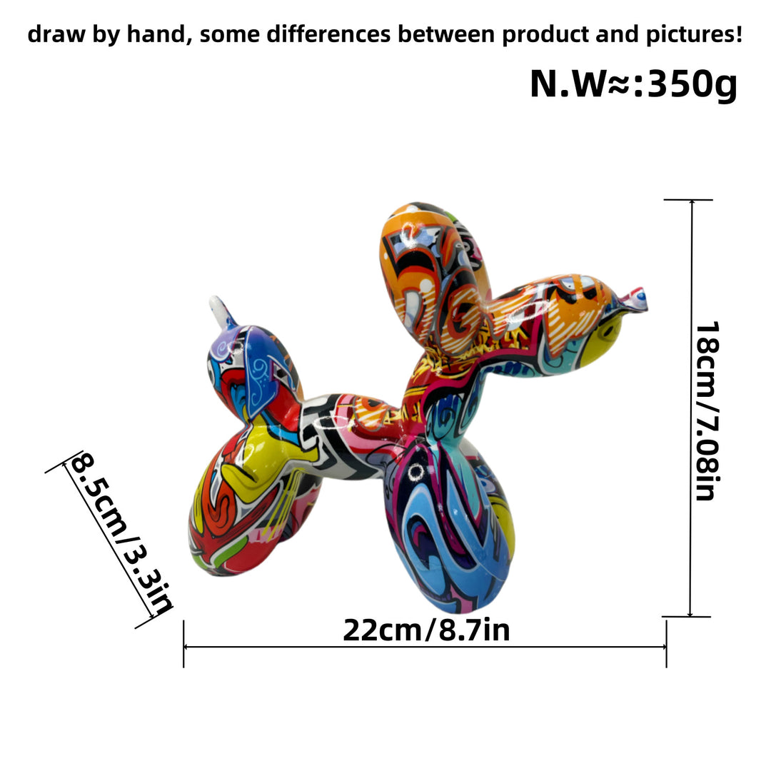 Colorful Balloon Dog Sculpture Bowlift