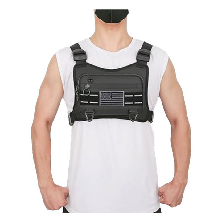 Multifunctional vest with adjustable straps and numerous pockets Bowlift