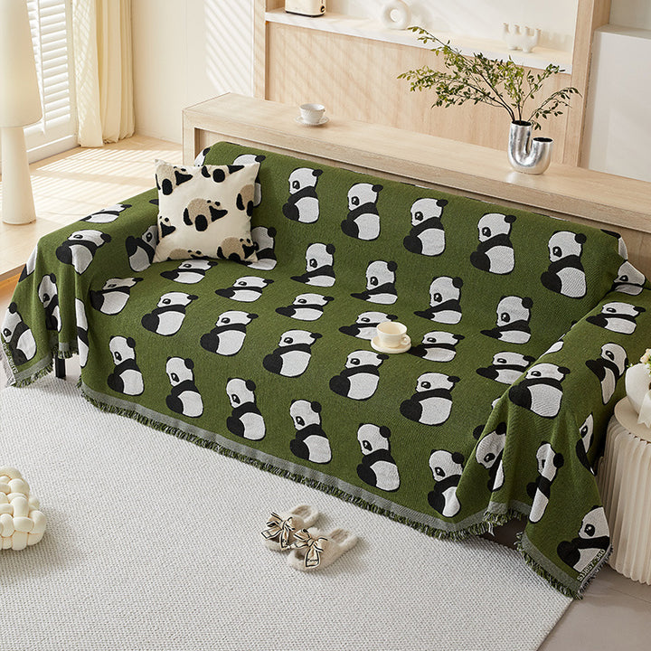 Cozy Panda Pattern Throw Blanket