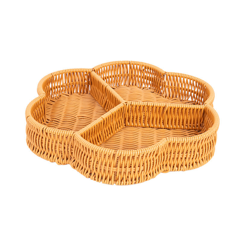 Decorative Wicker Snack Tray Bowlift