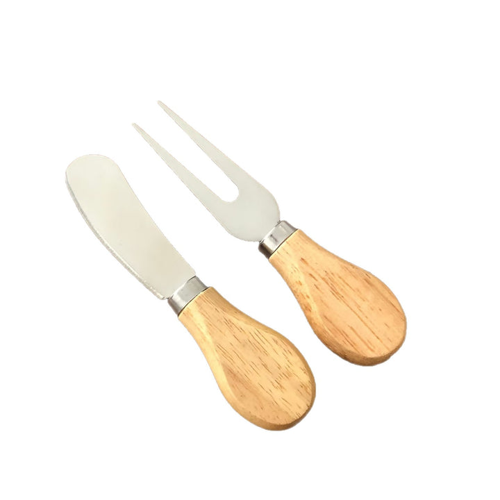 Wooden-Handled Stainless Steel Cheese Spatula Bowlift