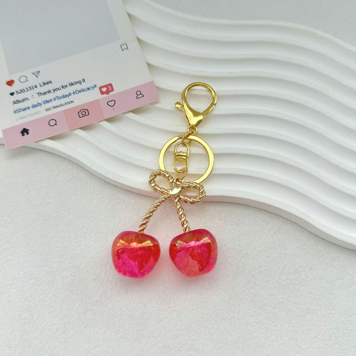 Cherry-Inspired Decorative Keychain Bowlift
