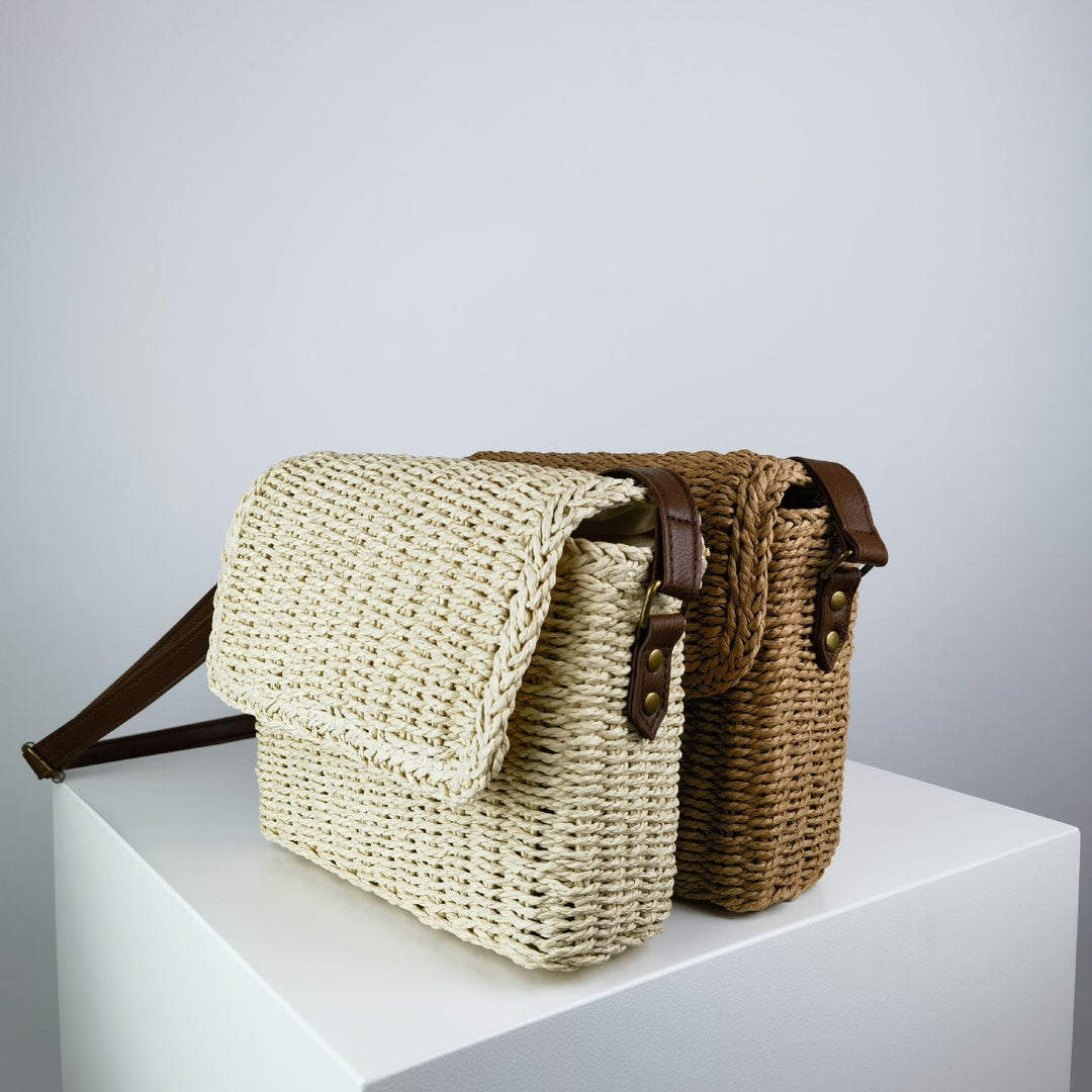 Stylish Rattan Shoulder Bag Bowlift