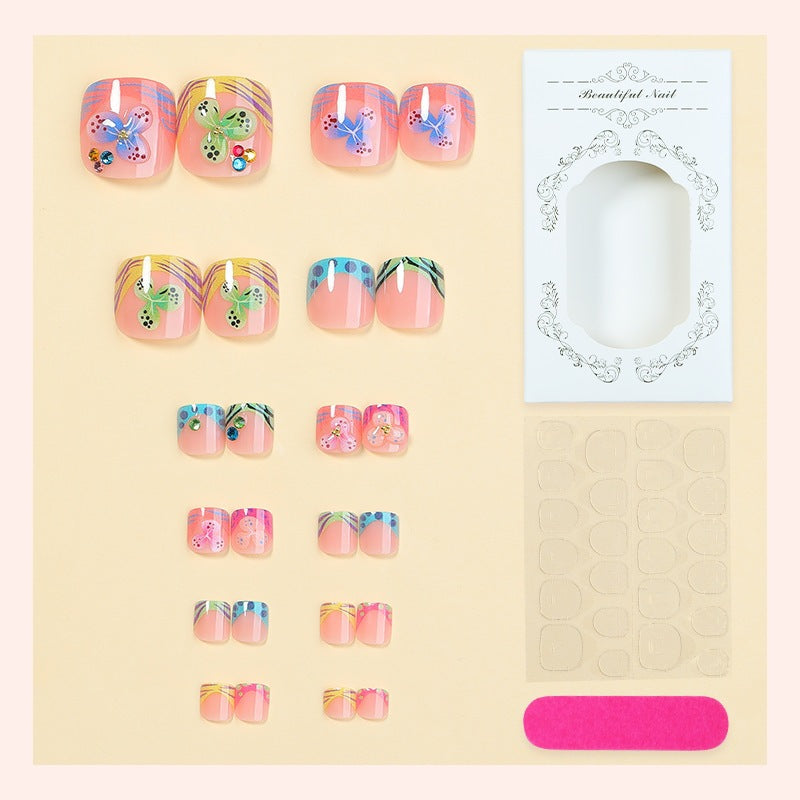 Creative nail art set with cheerful butterfly designs Bowlift