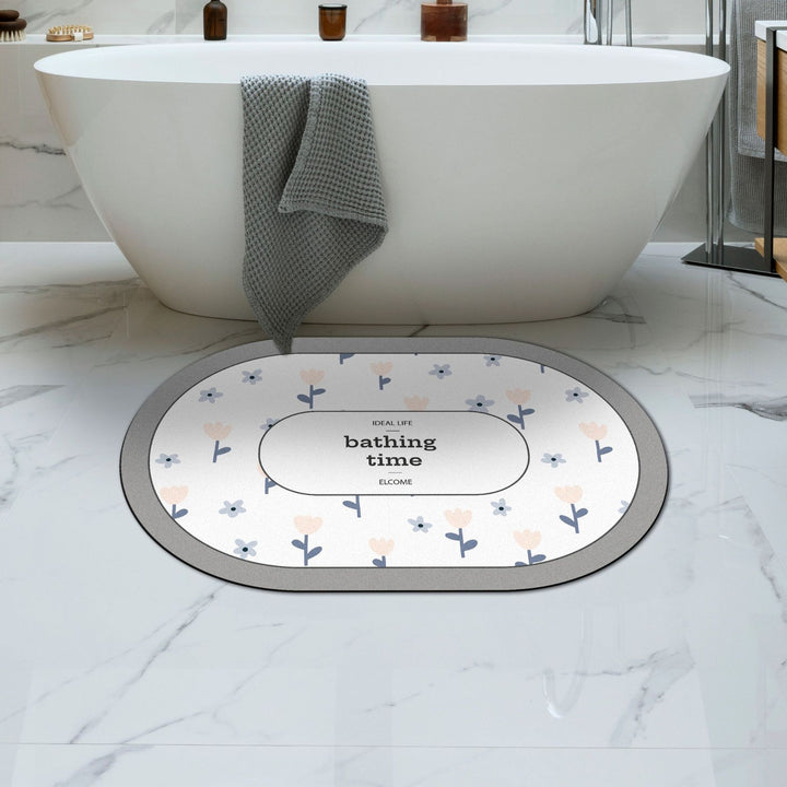 Soft Floral Bath Rug