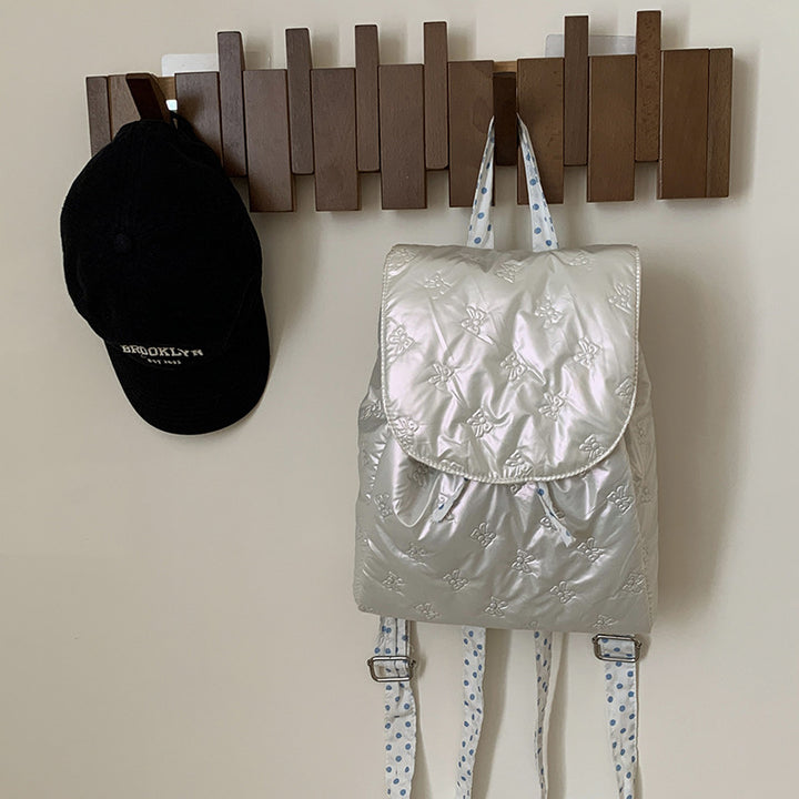 Backpack with velvet-soft upper material and elegant flap closure Bowlift