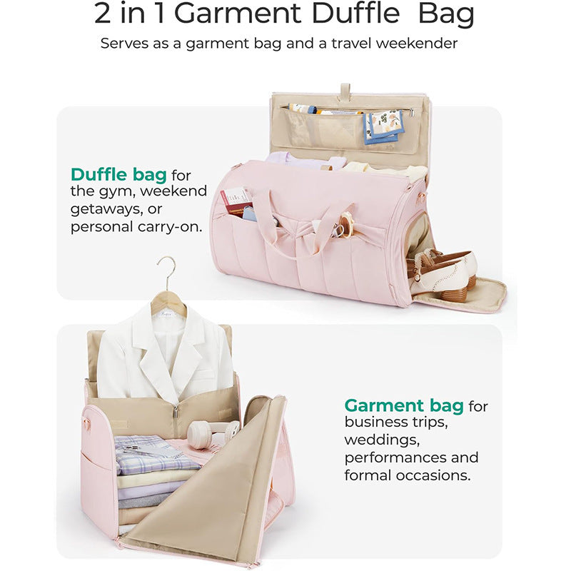 Multifunctional Business Travel Bag with Separate Suit Compartment Bowlift