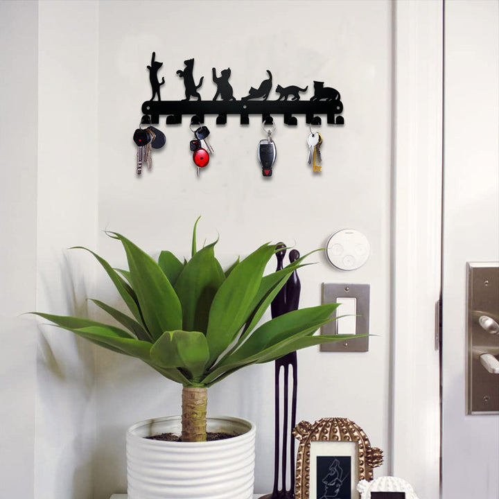 Creative Cat-Themed Wall Hook Rack