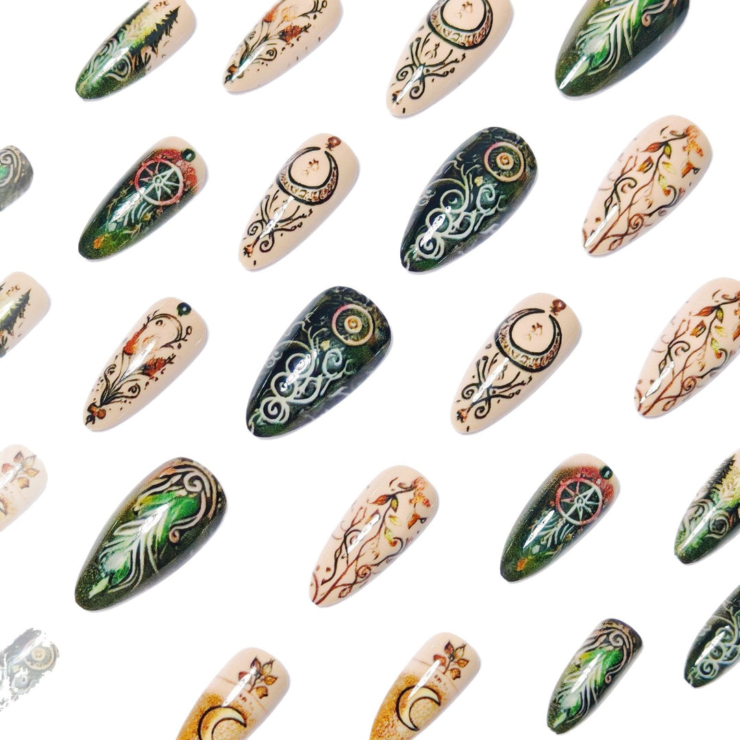 Artistic Celestial-Themed Nail Art Bowlift