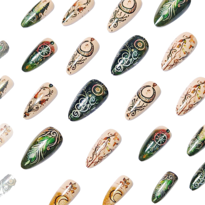 Artistic Celestial-Themed Nail Art Bowlift