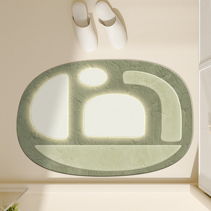 Floral-Inspired Decorative Bath Mat Bowlift