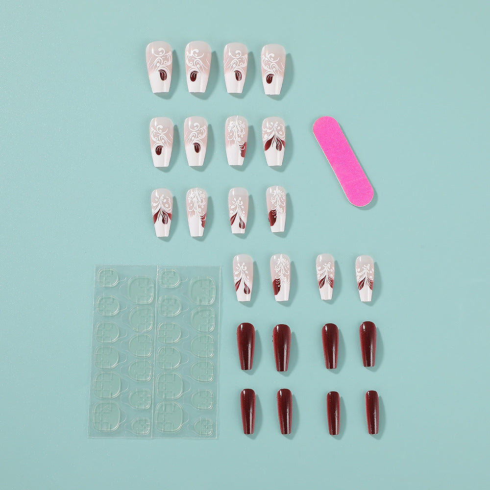 Artificial nails in elegant vintage design Bowlift