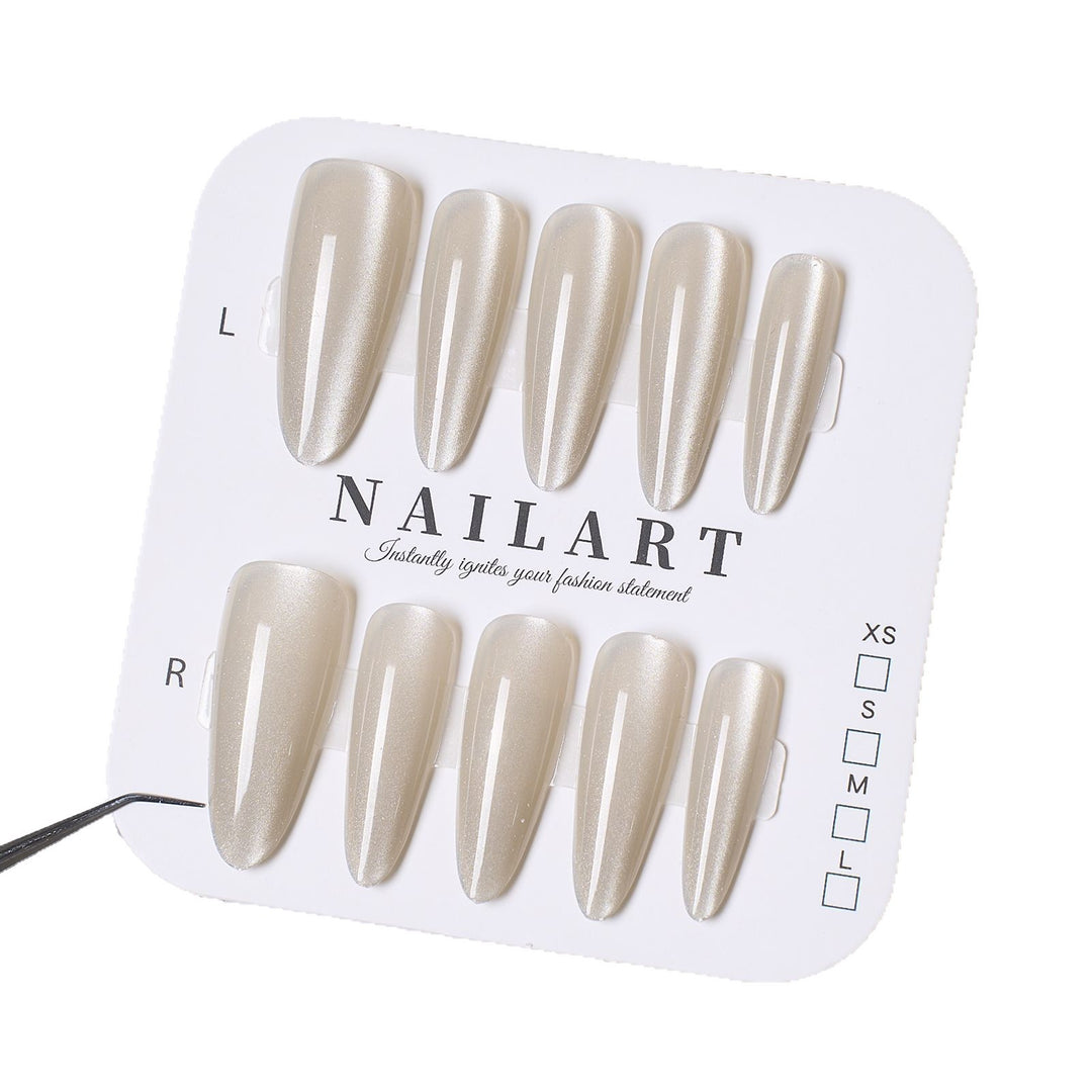 Stylish Long Stiletto Glossy Press-On Nails Bowlift