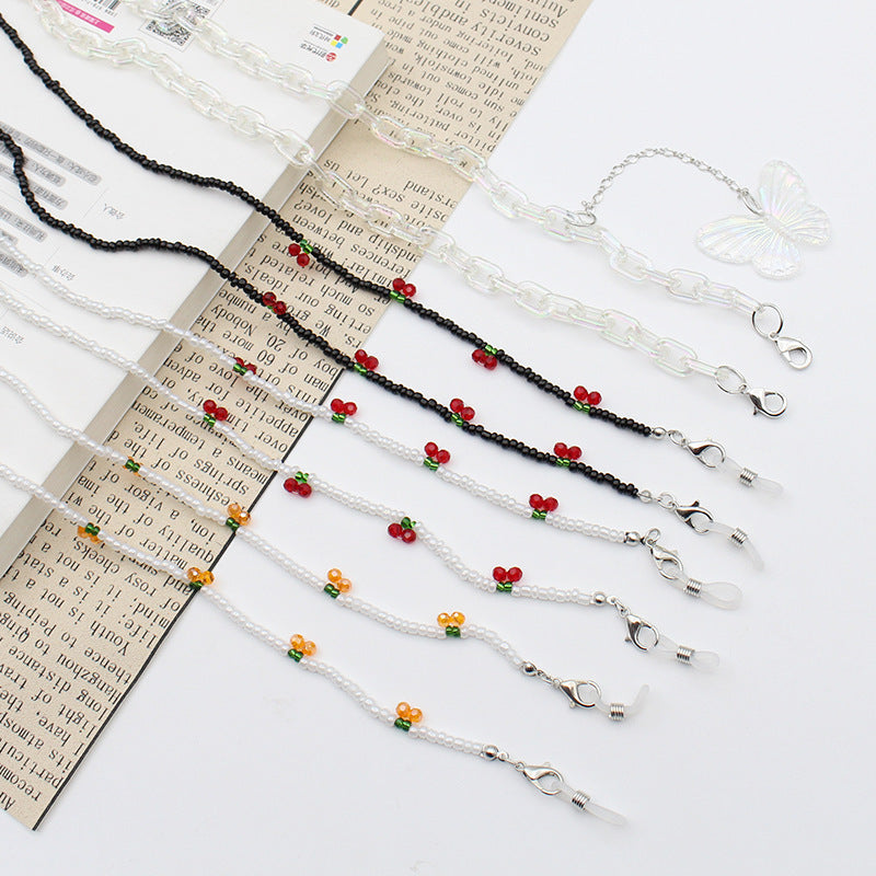 Elegant Pearl Chain Eyewear Holder Bowlift