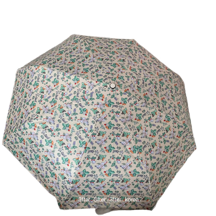Ladies Folding Umbrella with Floral Vintage Design Bowlift