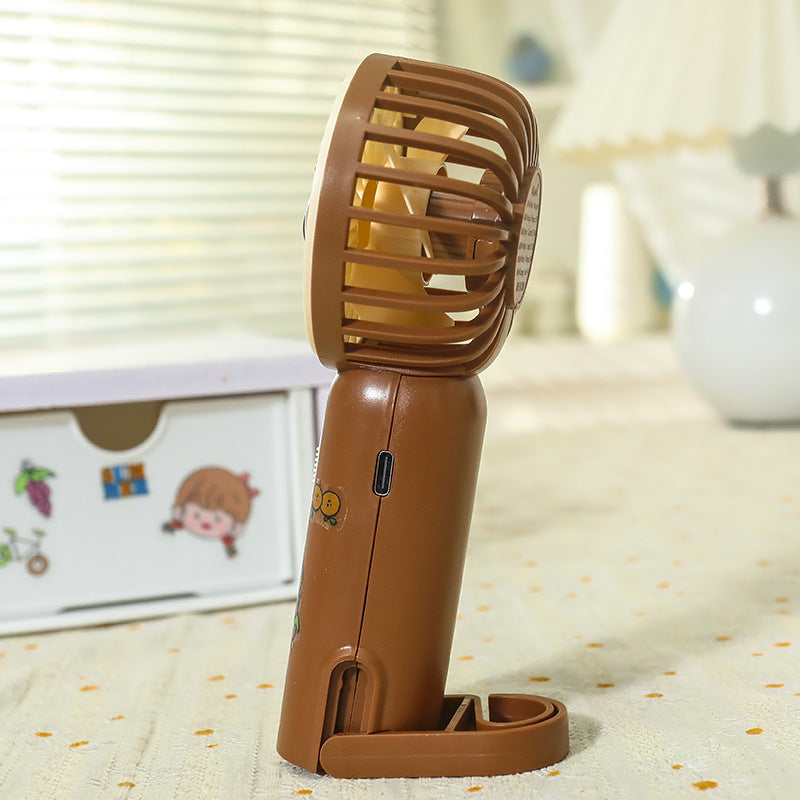 Ladies portable LED handheld fan in playful animal design Bowlift