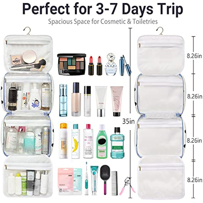Versatile cosmetic organizer bag with detachable compartment Bowlift