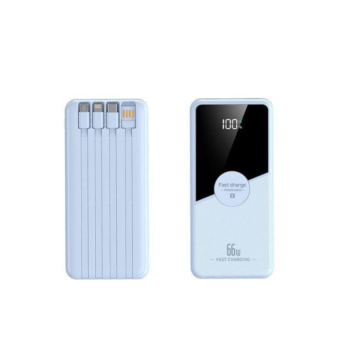 Portable power bank with integrated cables and fast charging function Bowlift