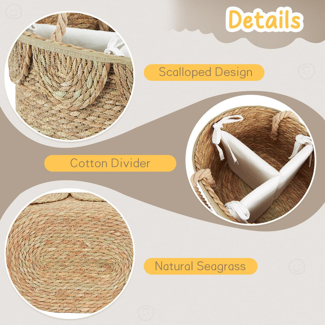 Handwoven decorative basket with ruffles Bowlift