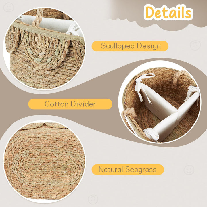 Handwoven decorative basket with ruffles Bowlift