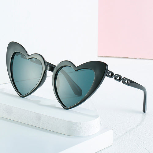 Women Heart-shaped Sunglasses Bowlift