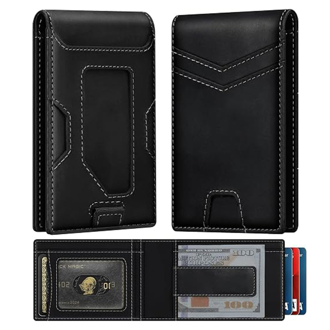 Premium RFID-Blocking Leather Cardholder Bowlift