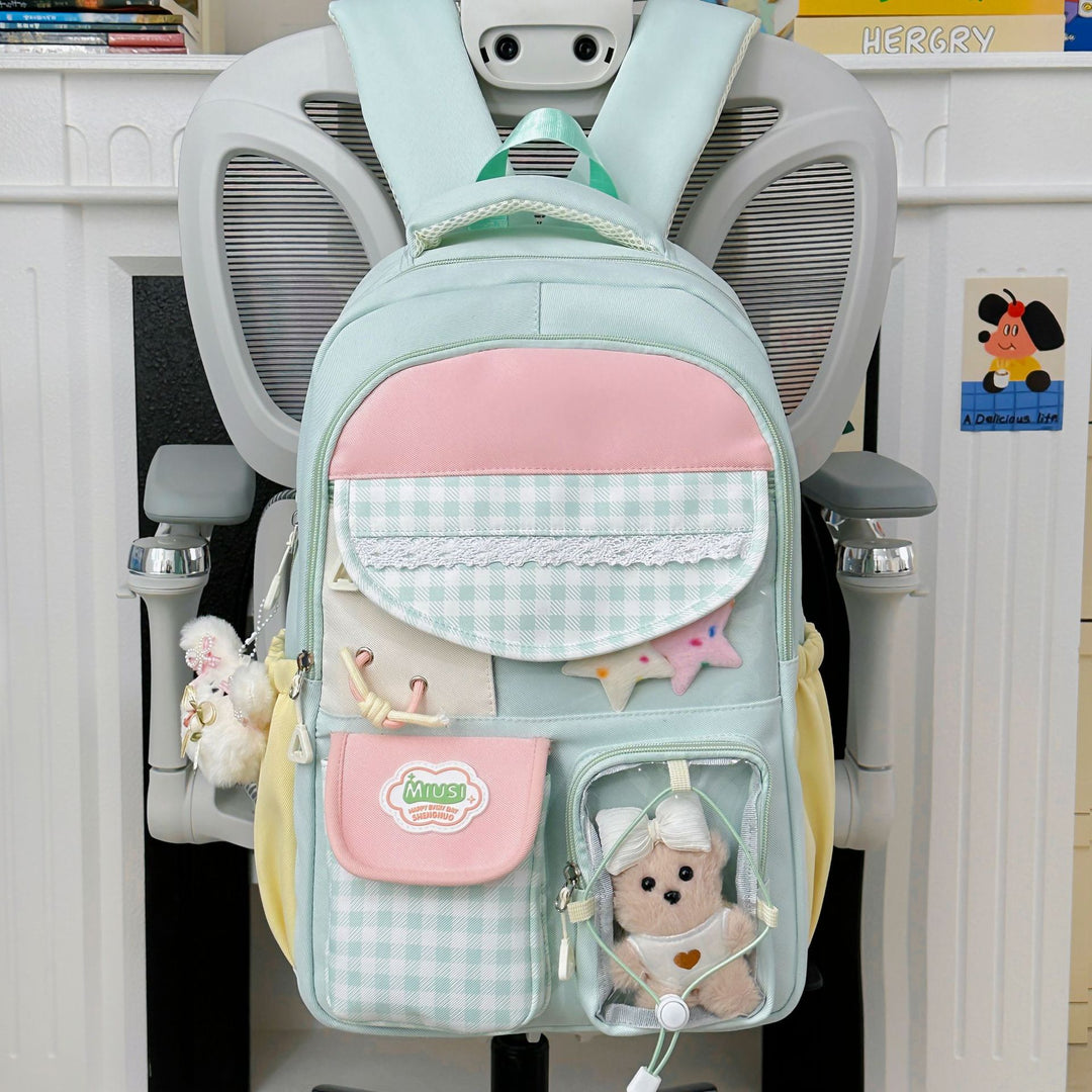 Cute Animal-Themed Multi-Compartment Backpack