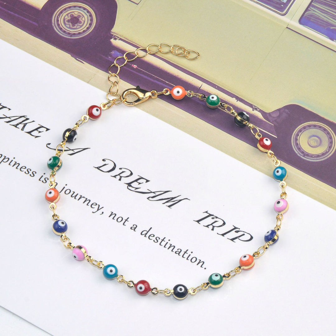 Colorful Beaded Ankle Bracelet Bowlift