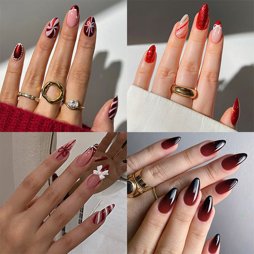 Gradient Style Press-On Nails with Closure Kit Bowlift