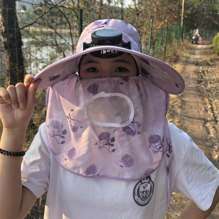 UV protection sun hat with removable insect net and breathable air vent Bowlift