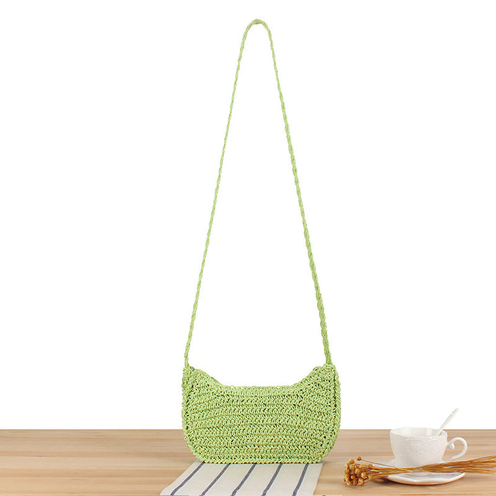 Shoulder bag made of natural woven material with stylish design Bowlift