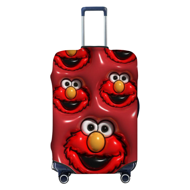 Unisex stretchable suitcase cover with impressionist landscape print and zipper for trolley with swivel wheels Bowlift