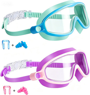 Swim protection goggles with adjustable nose piece and anti-fog technology Bowlift