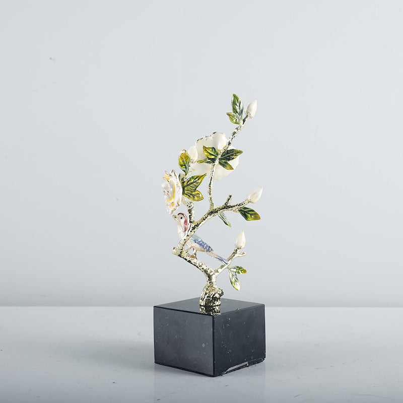 Decorative Bird and Floral Sculpture