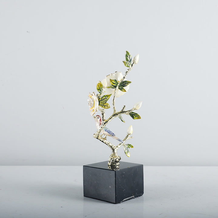 Decorative Bird and Floral Sculpture