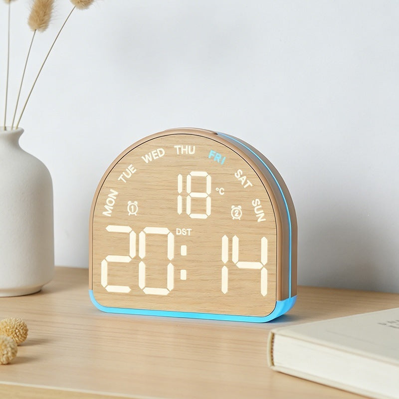 Digital alarm clock with temperature sensor and date display Bowlift