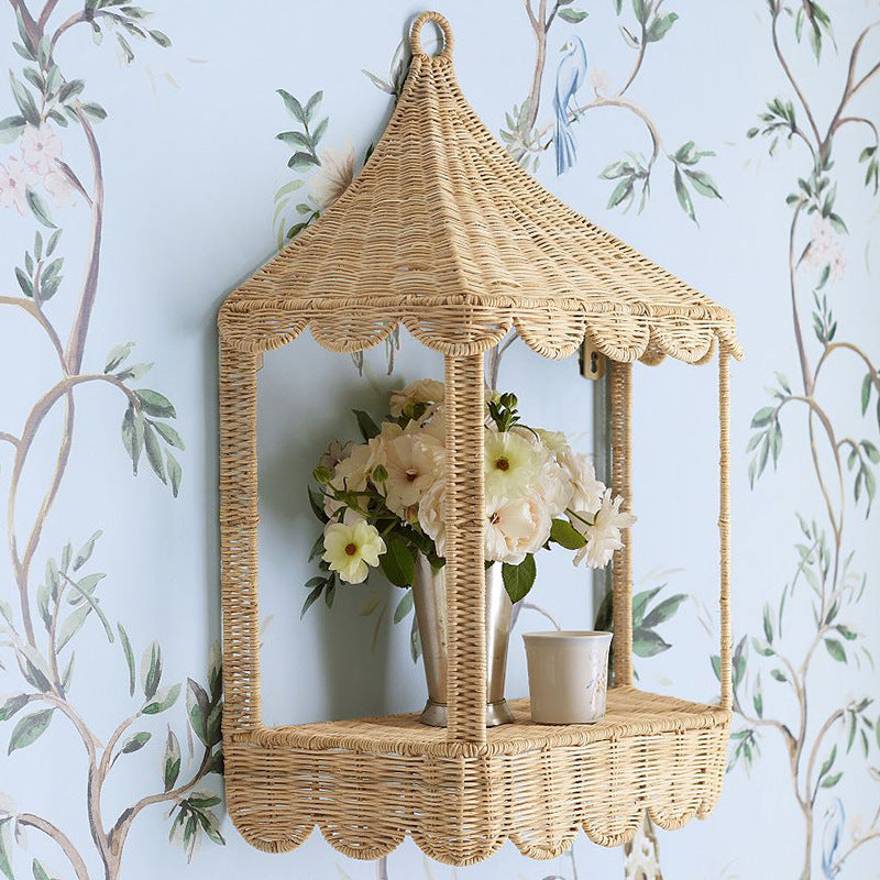 Playful Flower Plate Made of Wicker Bowlift