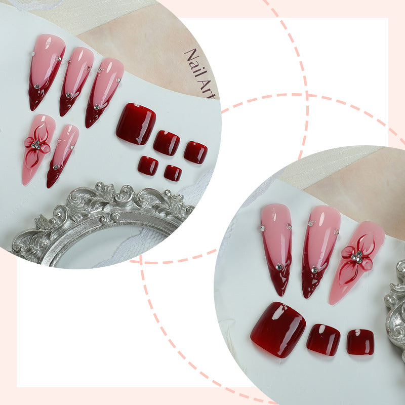 Elegant Decorative Press-On Nail Set Bowlift 1788496206