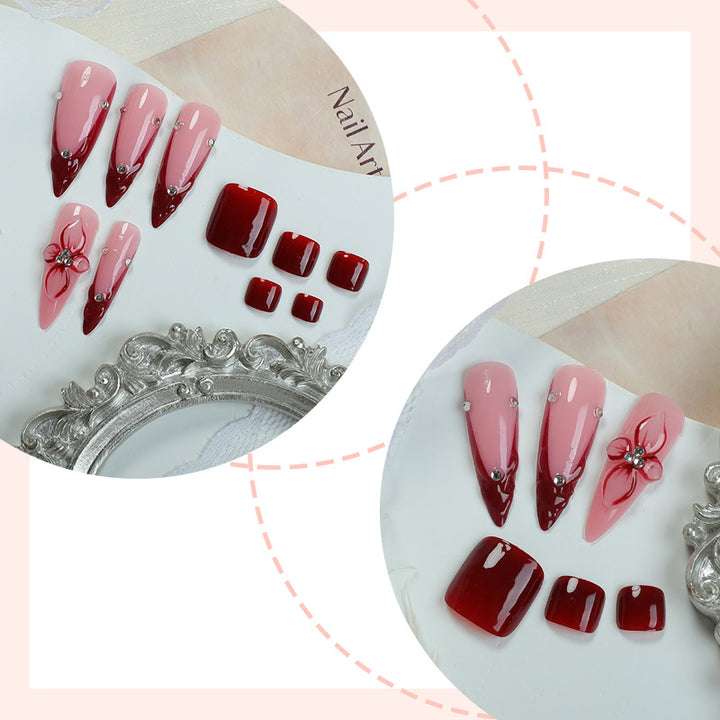 Elegant Decorative Press-On Nail Set Bowlift 1788496206