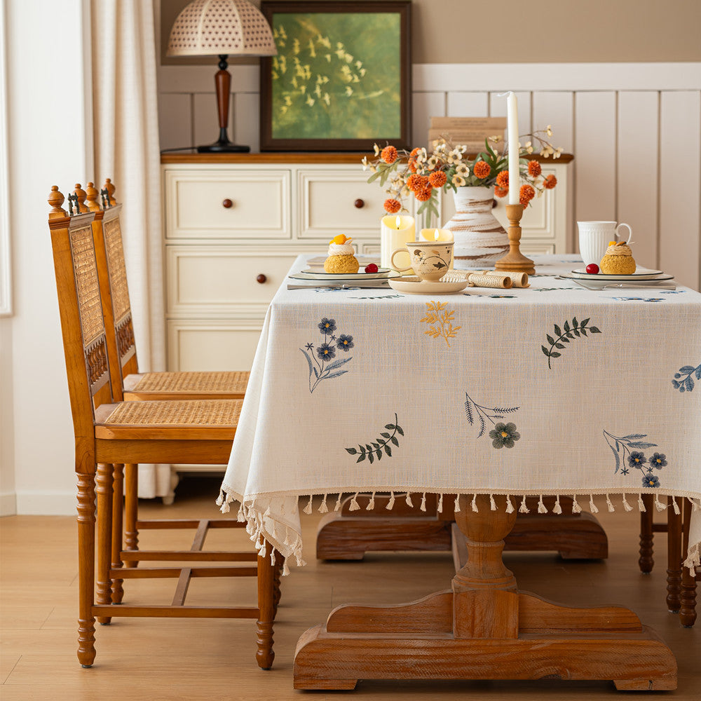 Elegant Embroidered Tablecloth