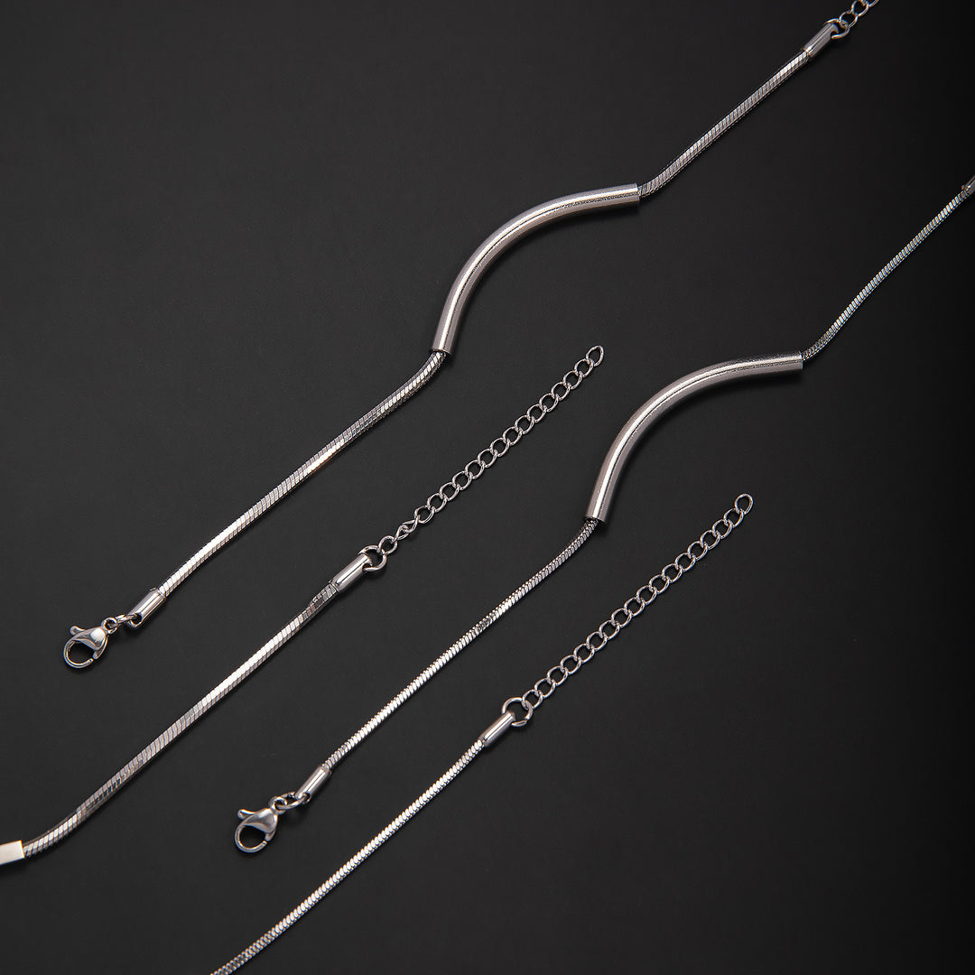 Elegant Minimalist Silver Chain Bracelet Bowlift