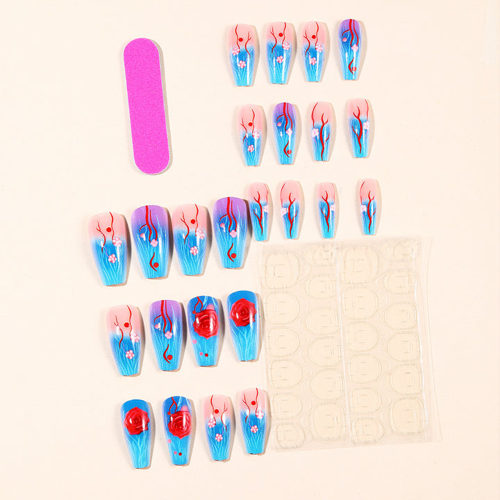 Floral 3D Nail Art Extensions Bowlift