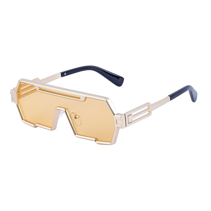 Women's fashionable sunglasses in a futuristic design with a wide frame Bowlift